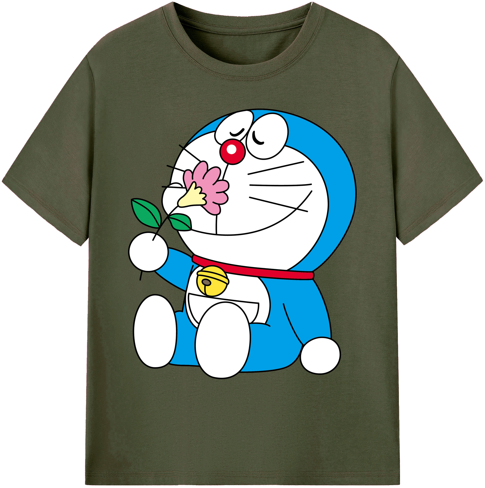 （画像用） ドラえもん Doraemon 綿100％ メンズ半袖Tシャツ｜肌触りやわらか＆通気性